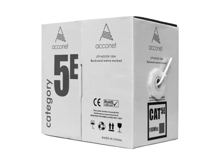 Acconet CAT5e Indoor Ethernet Cable 100m White Solid Copper UTP Pull Box | Buy Online in South Africa