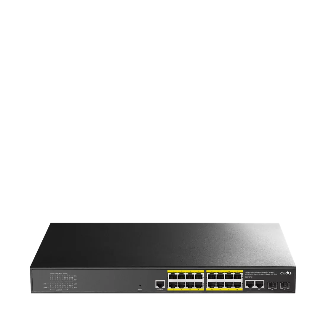 Cudy 16-port Layer 2 Managed Gigabit PoE Switch, GS2018PS2 – 200W | Buy Online in South Africa