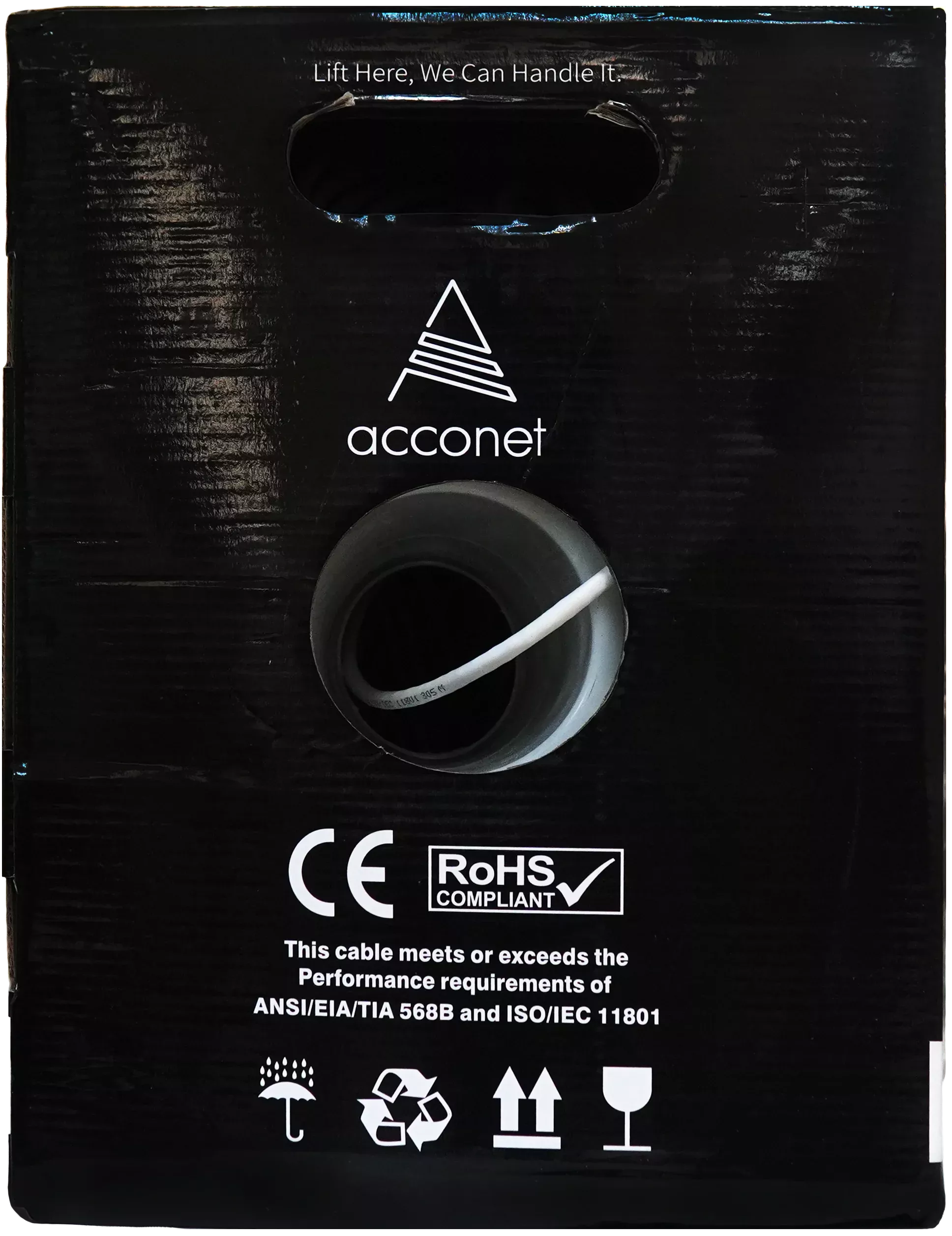 Acconet CAT6 Indoor Ethernet Cable 305m White Solid Copper UTP Pull Box | Buy Online in South Africa