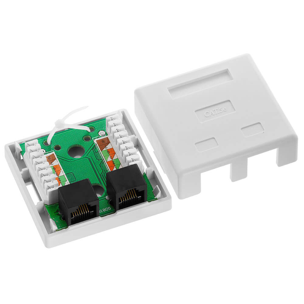Acconet CAT5e Double RJ45 Wall Box | Buy Online in South Africa