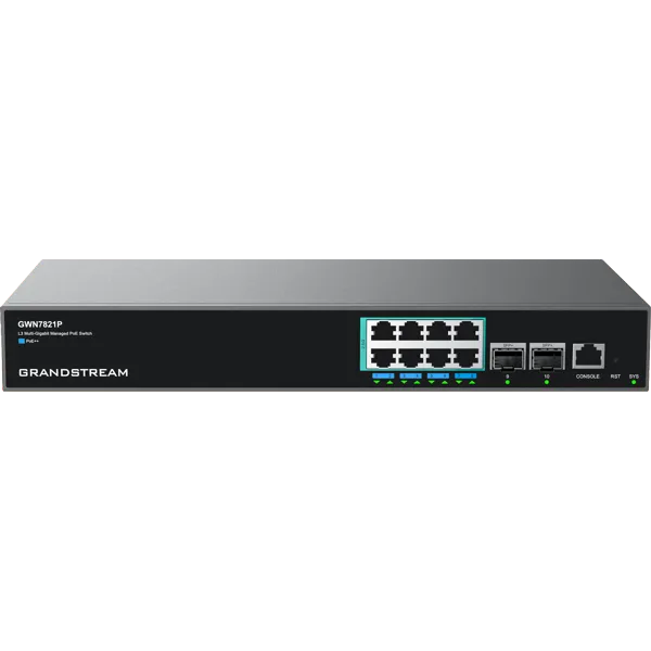 Grandstream Enterprise L3 8 port Managed 2.5GbE PoE++ Switch 240W | GWN7821P | Buy Online in South Africa