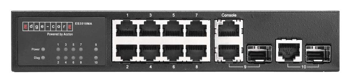 ES3510MA Fast Ethernet Layer 2/4 switch featuring 10 ports; 8 10/100 | Buy Online in South Africa
