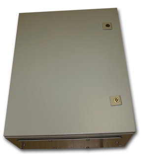 Metal IP55 Weatherproof Enclosure (500x400x210), Beige, Surface Mount Lockable Doors | Buy Online in South Africa