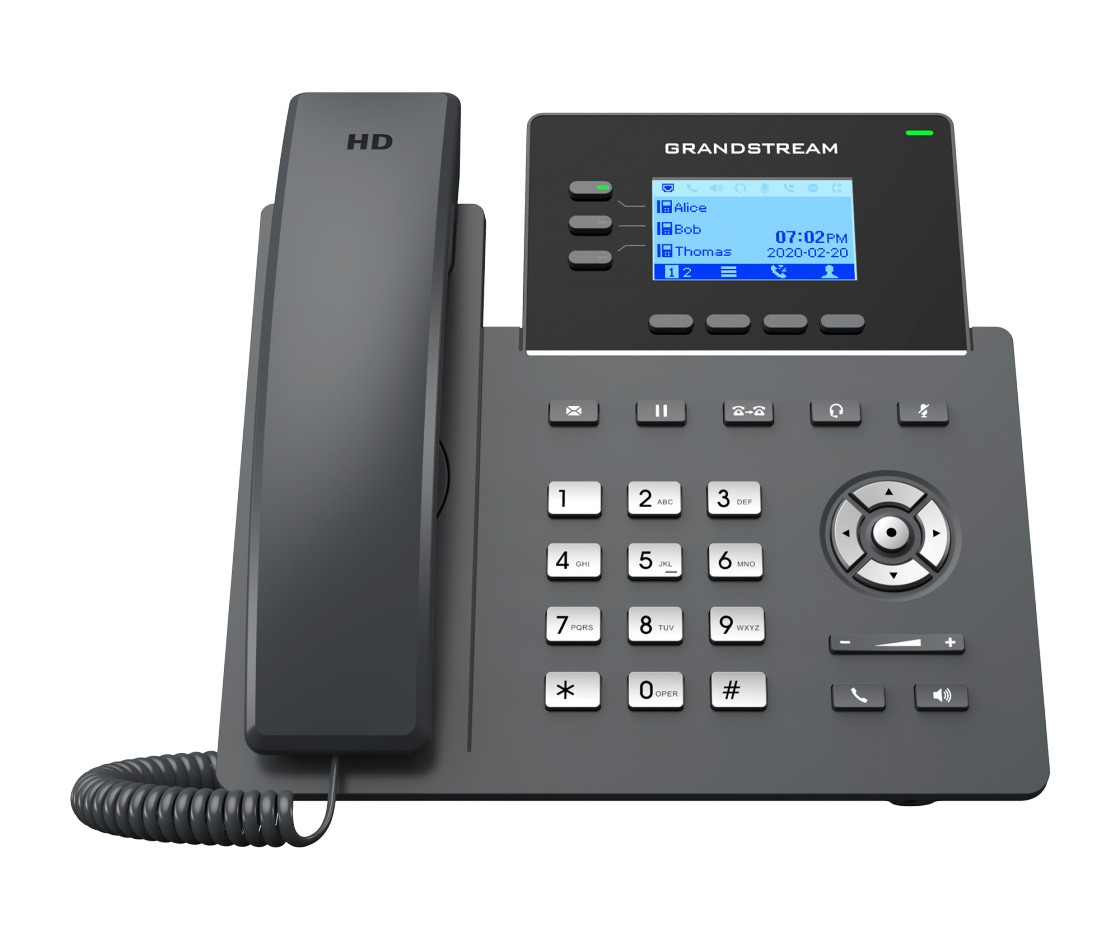 Grandstream 3-Line Gigabit Carrier Desk Phone PoE support (GRP2603P) | Buy Online in South Africa