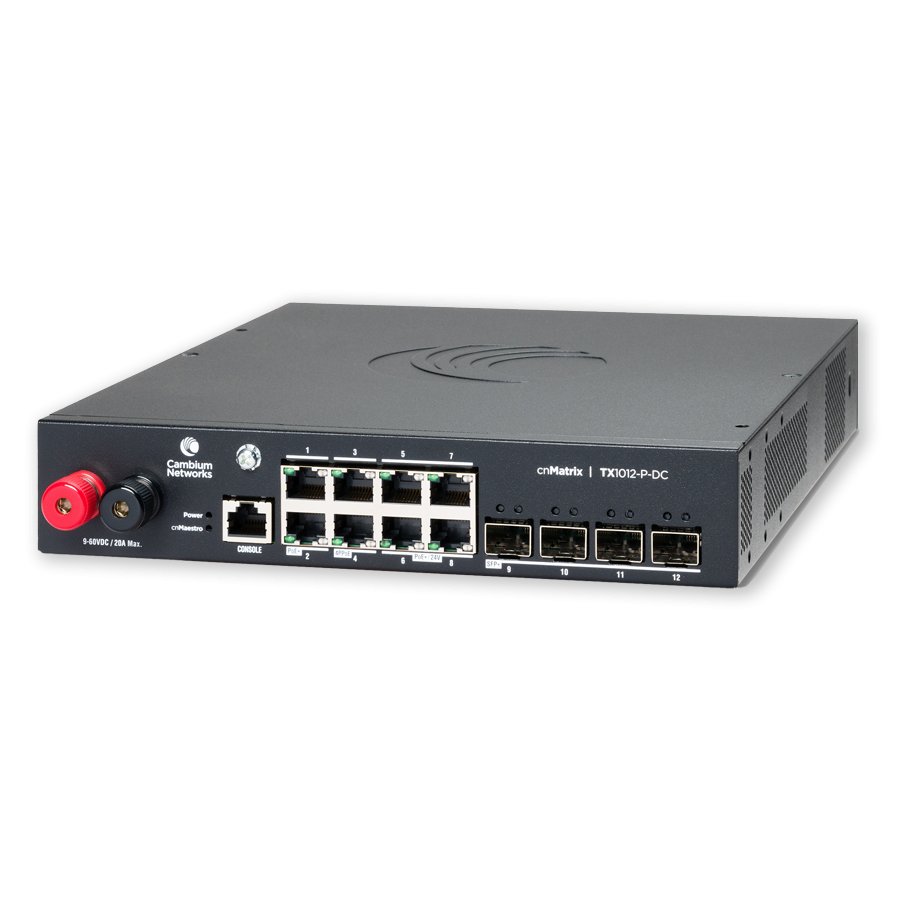 Cambium cnMatrix 12 Port PoE DC Switch (CNM-TX1012-P-DC) | Buy Online in South Africa