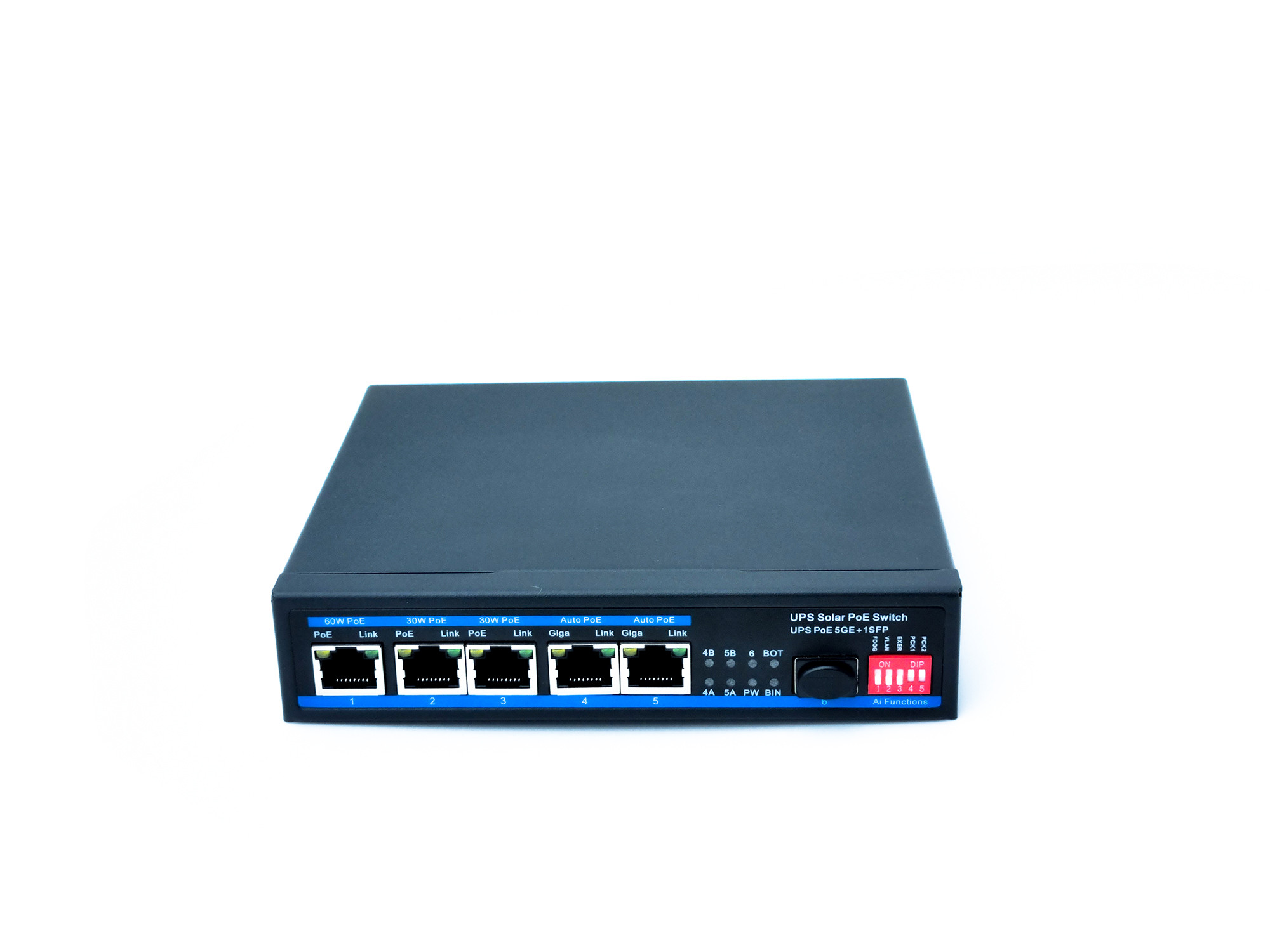 5 Port Gigabit MPPT Solar POE switch (Selectable IEEE802.3af/at/POE++) + 1 SFP port. | Buy Online in South Africa