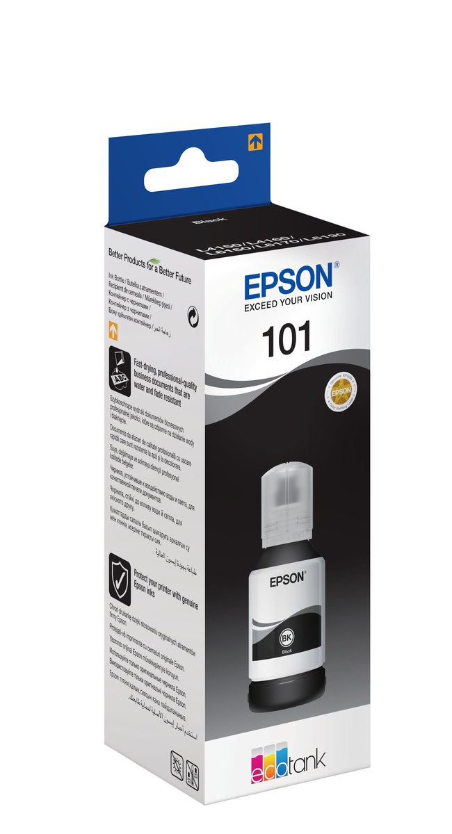 Epson 101 Ecotank Black ink bottle (127ml). 7500 pages @ 5% coverage. - Epson | Buy Online in South Africa