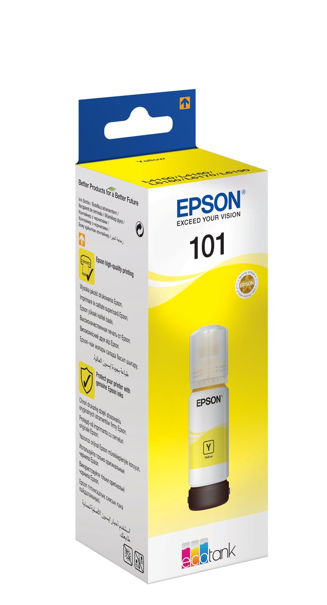 Epson 101 Ecotank Yellow ink bottle (70ml). 6000 pages @ 5% coverage. - Epson | Buy Online in South Africa