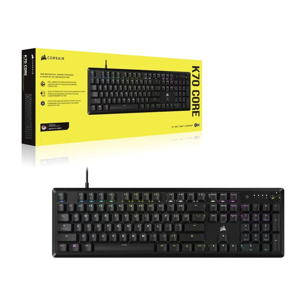 Corsair K70 CORE RGB Mechanical Gaming Keyboard - CORSAIR Red Linear Switches - Corsair | Buy Online in South Africa
