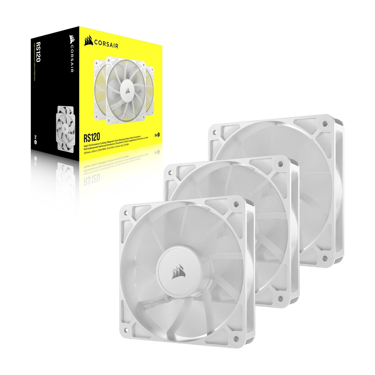 Corsair RS120 120mm PWM Fans Triple Pack – White - Corsair | Buy Online in South Africa