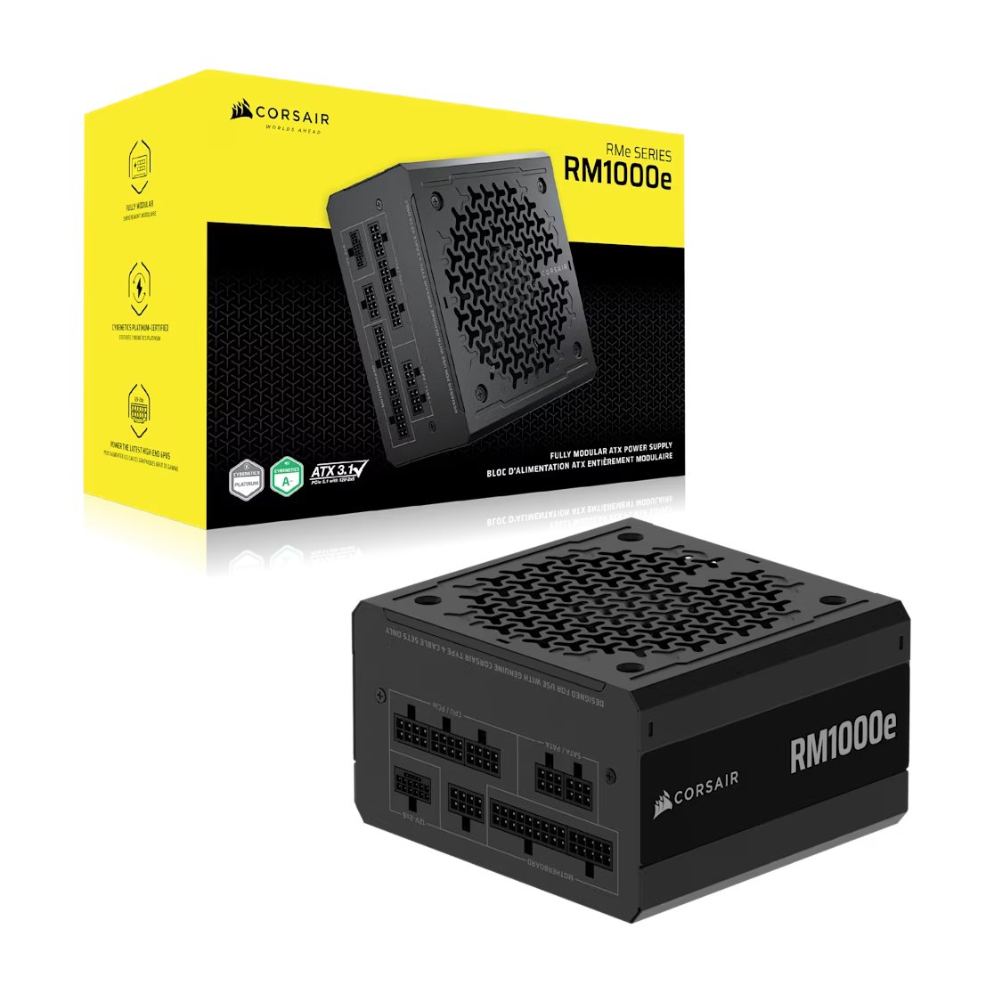 Corsair RM Series RM1000e _ 1000 Watt 80 PLUS Gold Fully Modular ATX PSU, ATX 3.1 and PCIE 5.1 - Corsair | Buy Online in South Africa