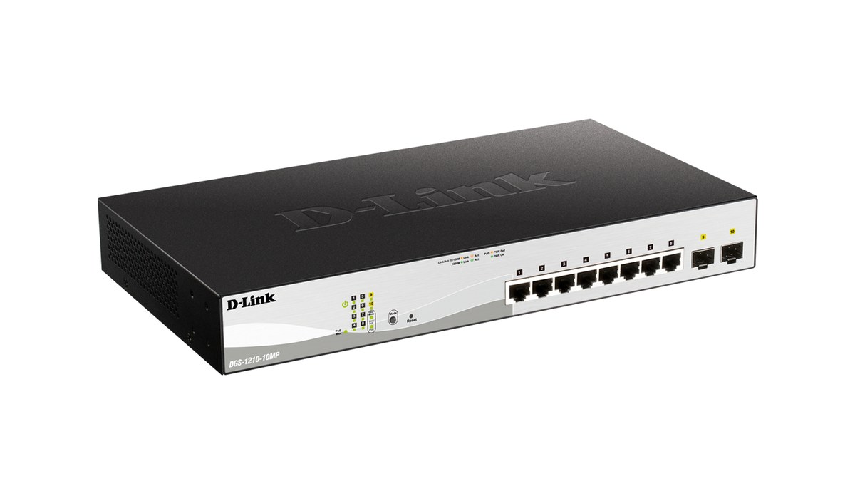 D-LINK 8-ports 10/100/1000Base-T PoE Smart Switch plus 2 SFP ports - 130W PoE budget | Buy Online in South Africa