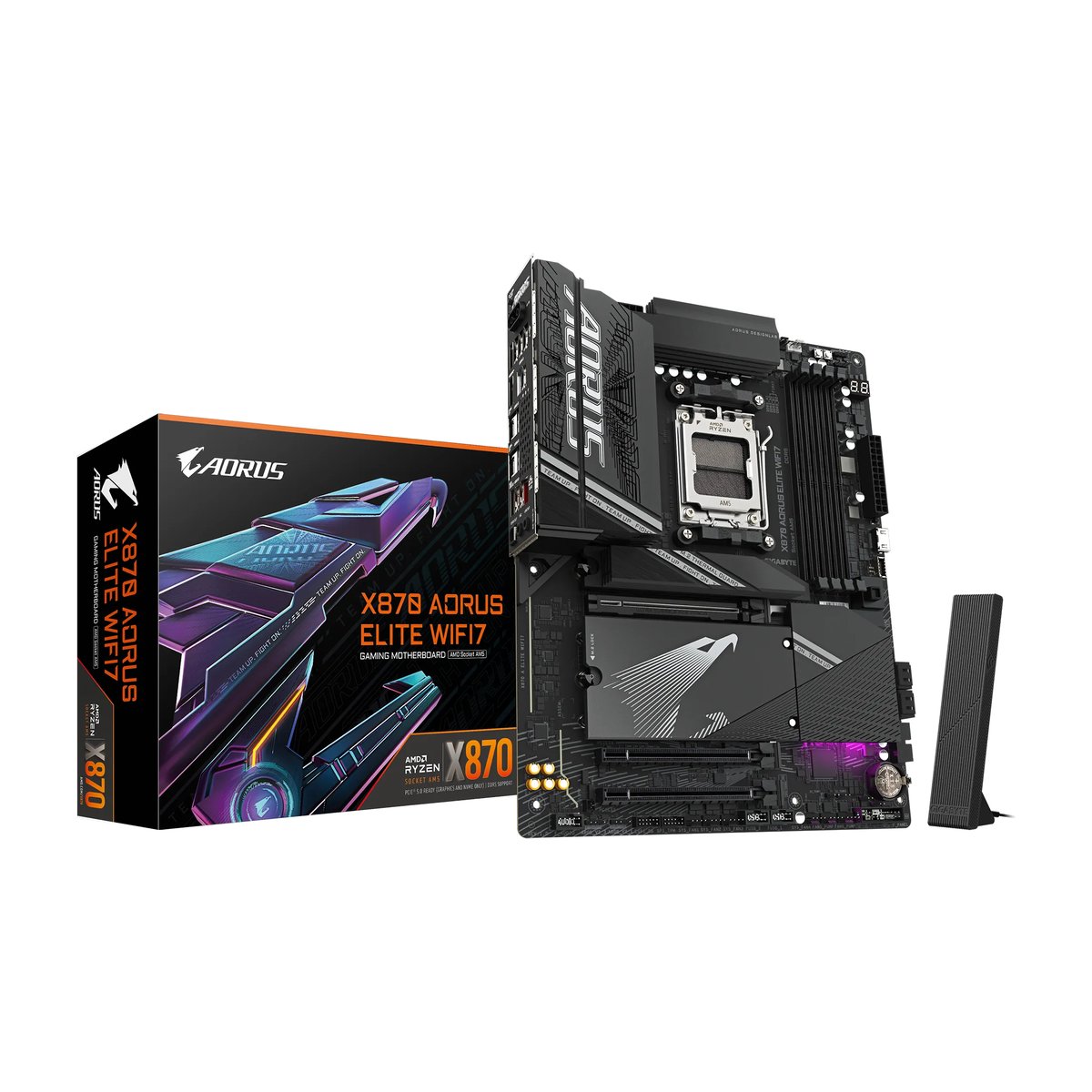 Gigabyte Aorus AMD X870 Chipset for AMD AM5, 4x DDR5, 4x M2, 2x HDMI (1x Front)/2 x USB4 USB Type-C - Gigabyte | Buy Online in South Africa