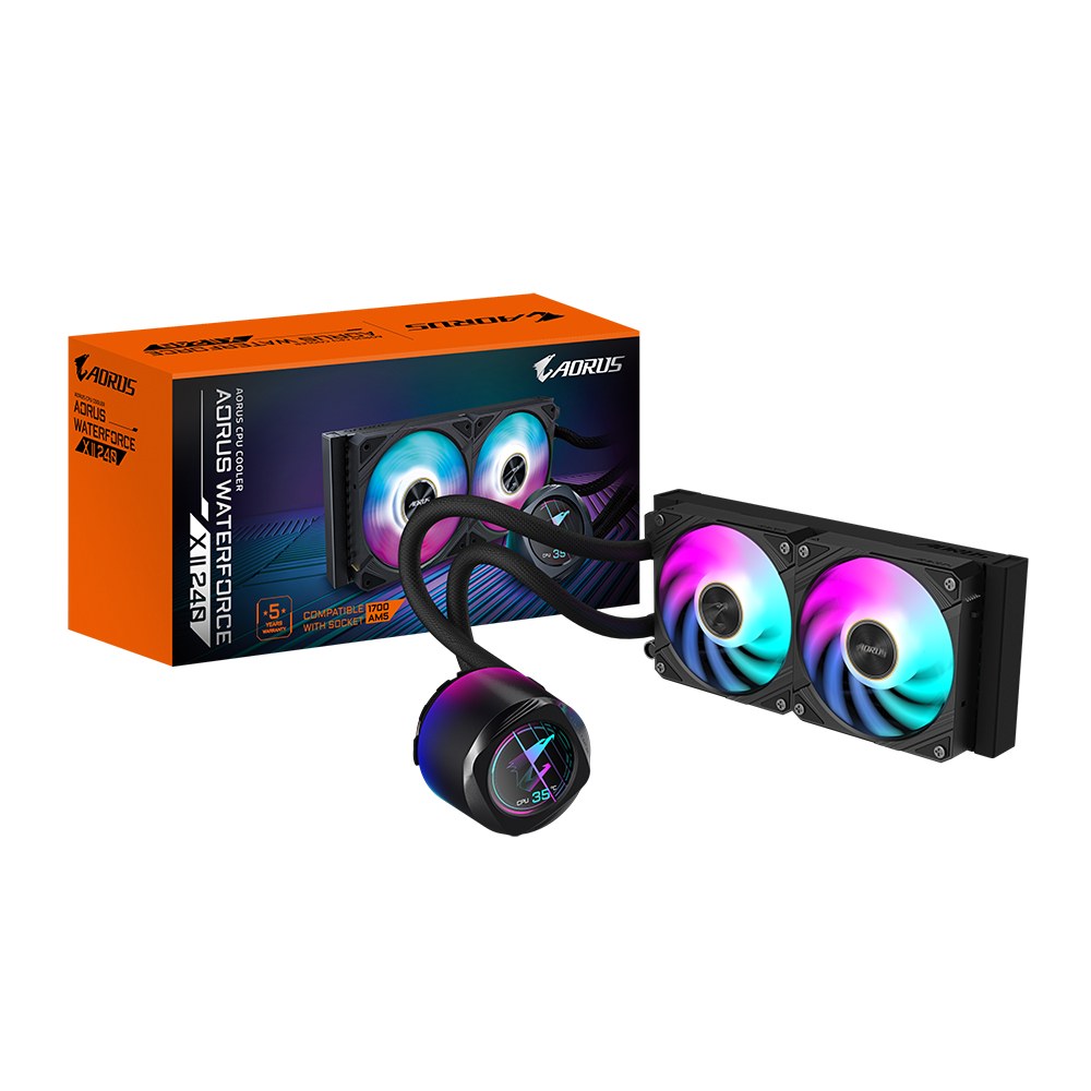 GIGABYTE AORUS WATERFORCE X II 240 240mm cooler; Intel 115x;1200;1700;1851 / AMD TR4; AM5; AM4; sTR5 - Gigabyt | Buy Online in South Africa