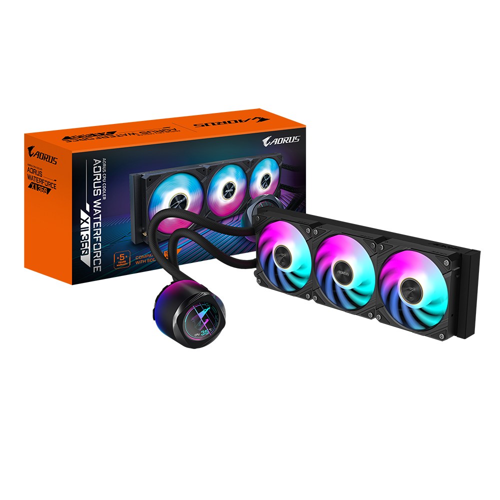 GIGABYTE AORUS WATERFORCE X II 360 360mm cooler; Intel 115x;1200;1700;1851 / AMD TR4; AM5; AM4; sTR5 - Gigabyt | Buy Online in South Africa
