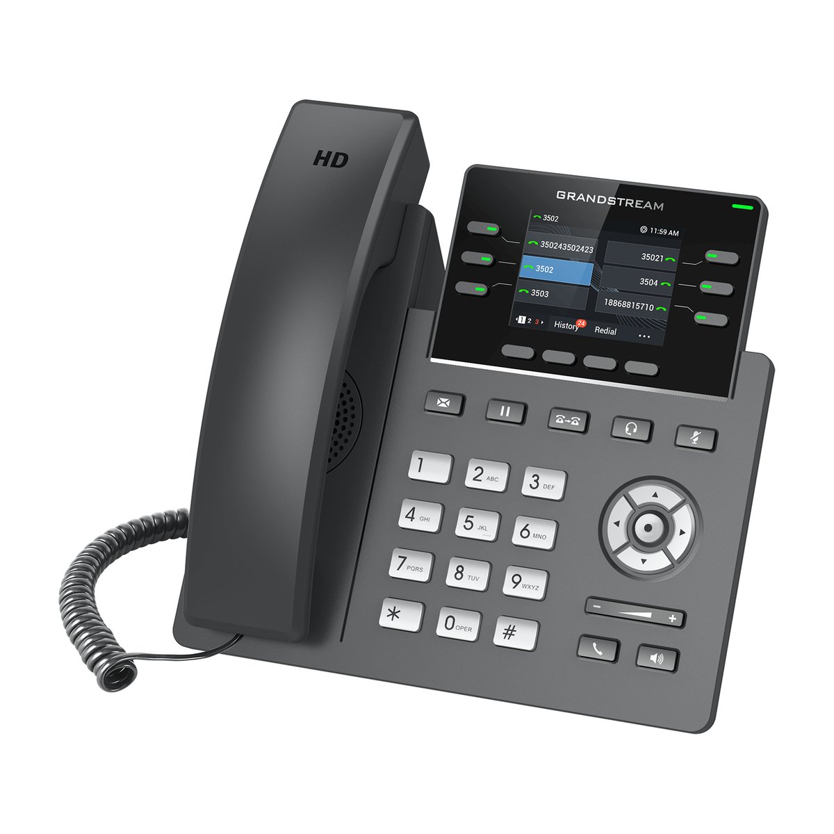 Grandstream 3-Line Carrier Desk Phone Supports PoE | Buy Online in South Africa