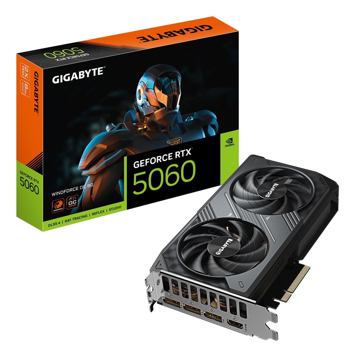 GIGABYTE nVidia GeForce RTX 5060 WINDFORCE OC 8GB PCIE 8X - 8GB GDDR7; 128-Bit Memory Bus; 1x HDMI; 3x Display | Buy Online in South Africa
