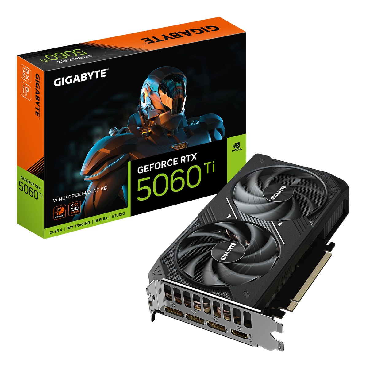 GIGABYTE nVidia GeForce RTX 5060Ti WINDFORCE MAX 8GB - 8GB GDDR7; 128-Bit Memory Bus; 1x HDMI; 3x DisplayPort  | Buy Online in South Africa