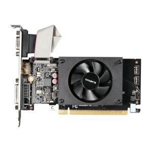 GIGABYTE Graphics nVidia GeForce® GT 710 2GB GDDR3 64Bit . 1x Dual-Link DVI-D; 1x HDMI; 1x VGA; Low Profile