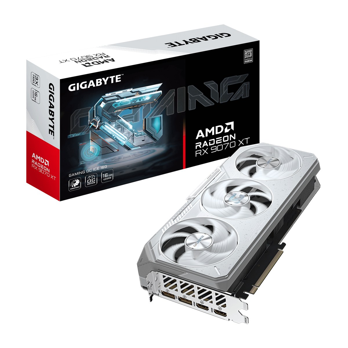 GIGABYTE AMD Radeon RX9070XT Gaming OC ICE - 16GB; 256-Bit Memory Bus; 2x HDMI; 2x DisplayPort. Min 850W PSU.  | Buy Online in South Africa