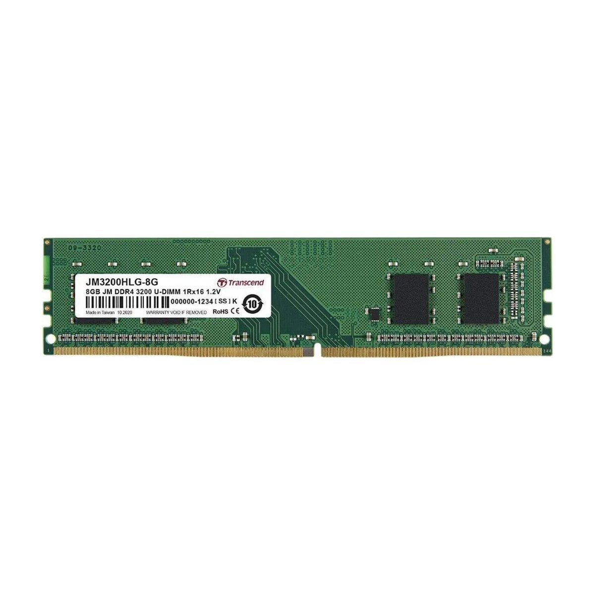 Transcend Jet Memory 8GB DDR4-3200 Desktop Dimm 1RX16 1GX16 CL22 - Transcend | Buy Online in South Africa